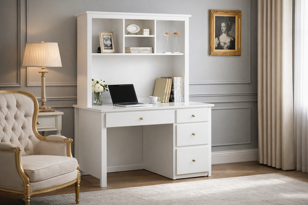 Empress (AUSSIE MADE) Desk With Hutch (REVERSIBLE) Collection - Assorted Painted Colours