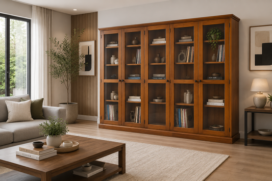 Noosa (AUSSIE MADE) 6 Door Library Unit Collection - Assorted Stained Colours