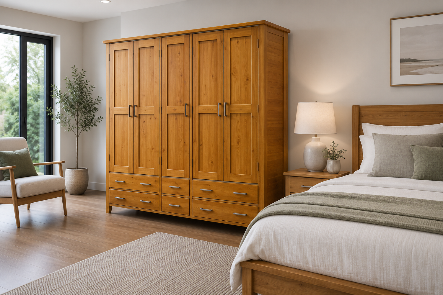 Manilla (AUSSIE MADE) Multirobe 3 Piece With 5 Doors & 6 Drawers Collection - Assorted Stained Colours