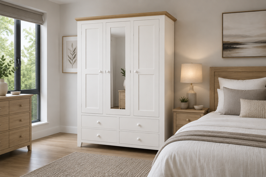 Manilla (AUSSIE MADE) 3 Door & 4 Drawer Flush Mirror Robe Collection - Assorted Painted Colours