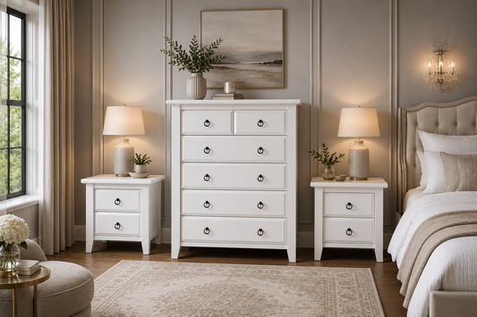 Manilla (AUSSIE MADE) 3 Piece Chest Set With Ring Handles (6+3+3) - Assorted Painted Colours