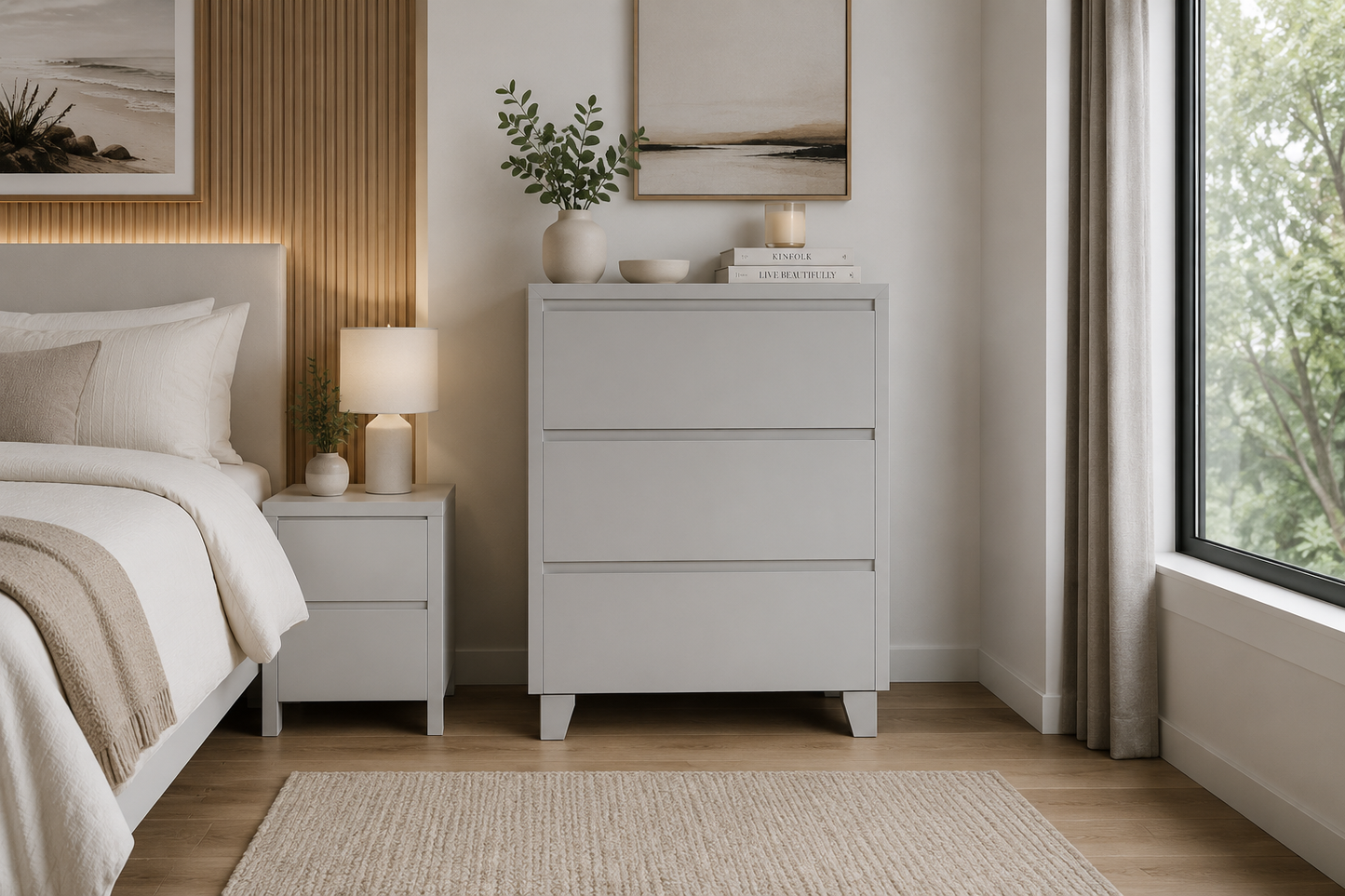 Swanworth (AUSSIE MADE) Bedside Table Collection - Assorted Painted Colours