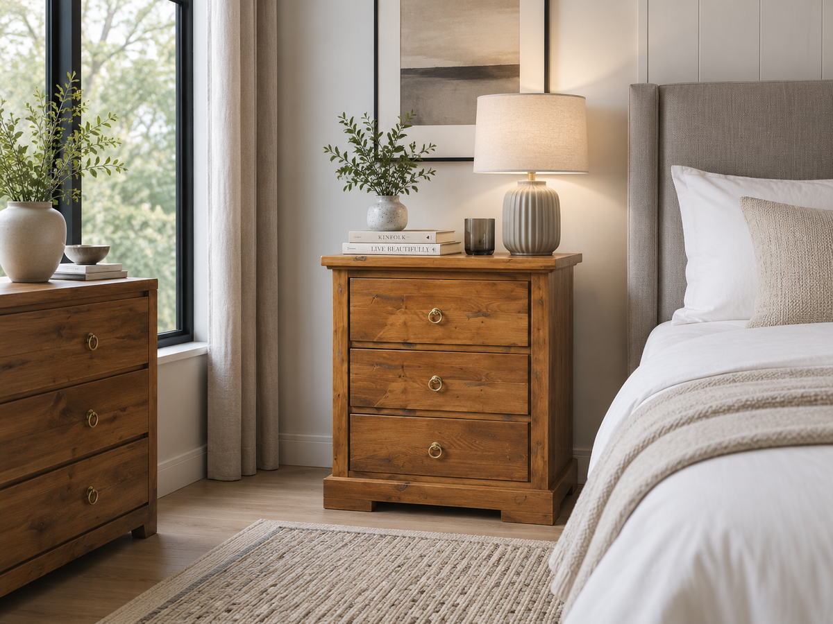 Donsilia (AUSSIE MADE) Bedside Table Collection - Assorted Stained Colours