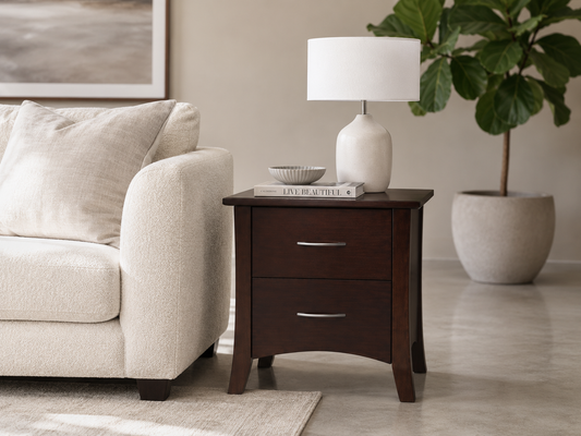 Savannah Bt-sho(2) (MODEL 19-15-8-15) 2 Drawer Bedside - Walnut