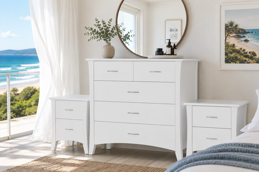 Savannah 3 Piece Chest Set (5+2+2) - White