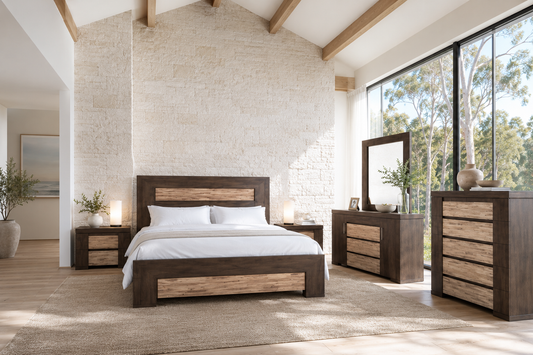 Everest (2108) King 3 Piece Bedside Bedroom Suite - As Pictured