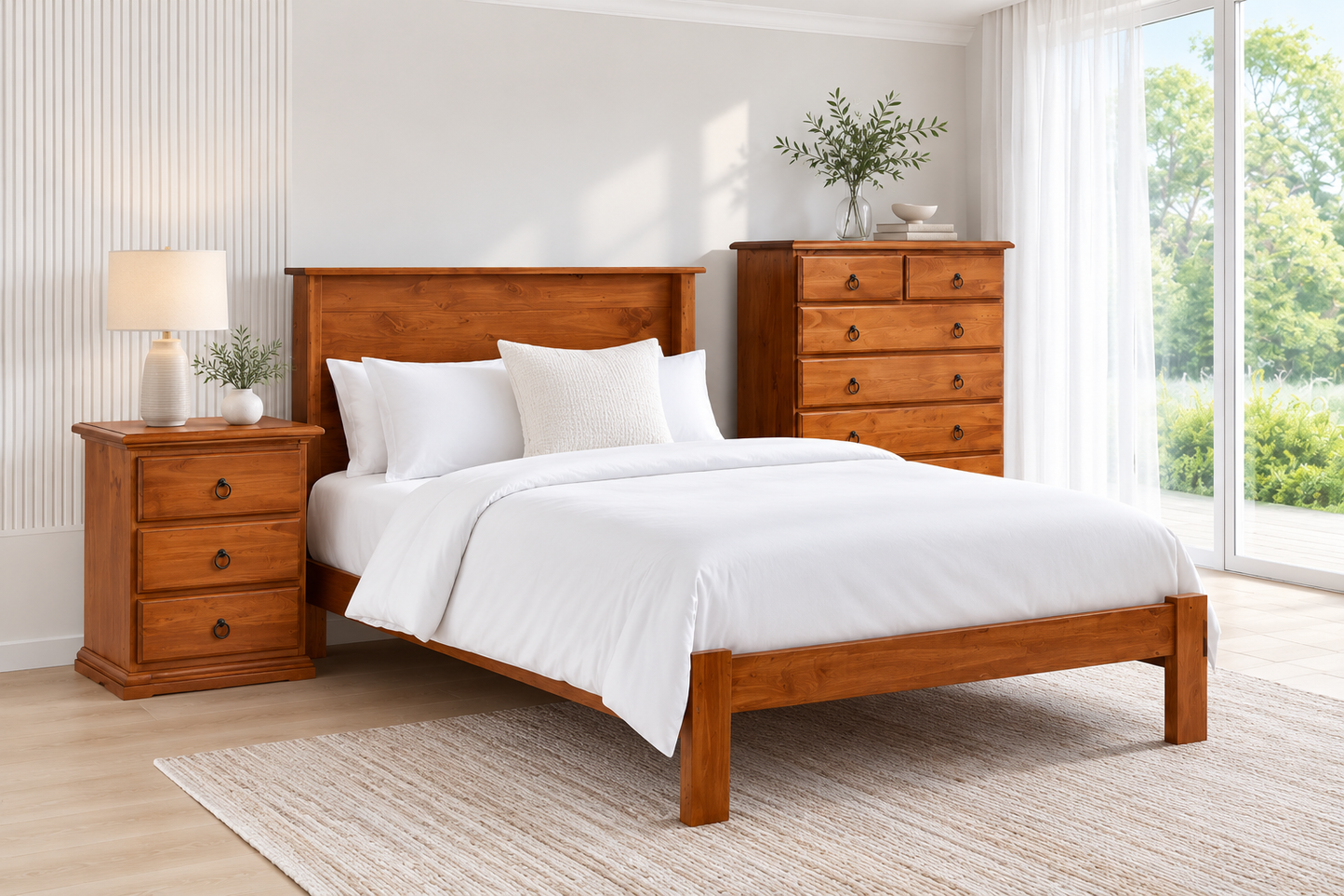 King Single Noosa (AUSSIE MADE) Bookend Bed - Assorted Colours
