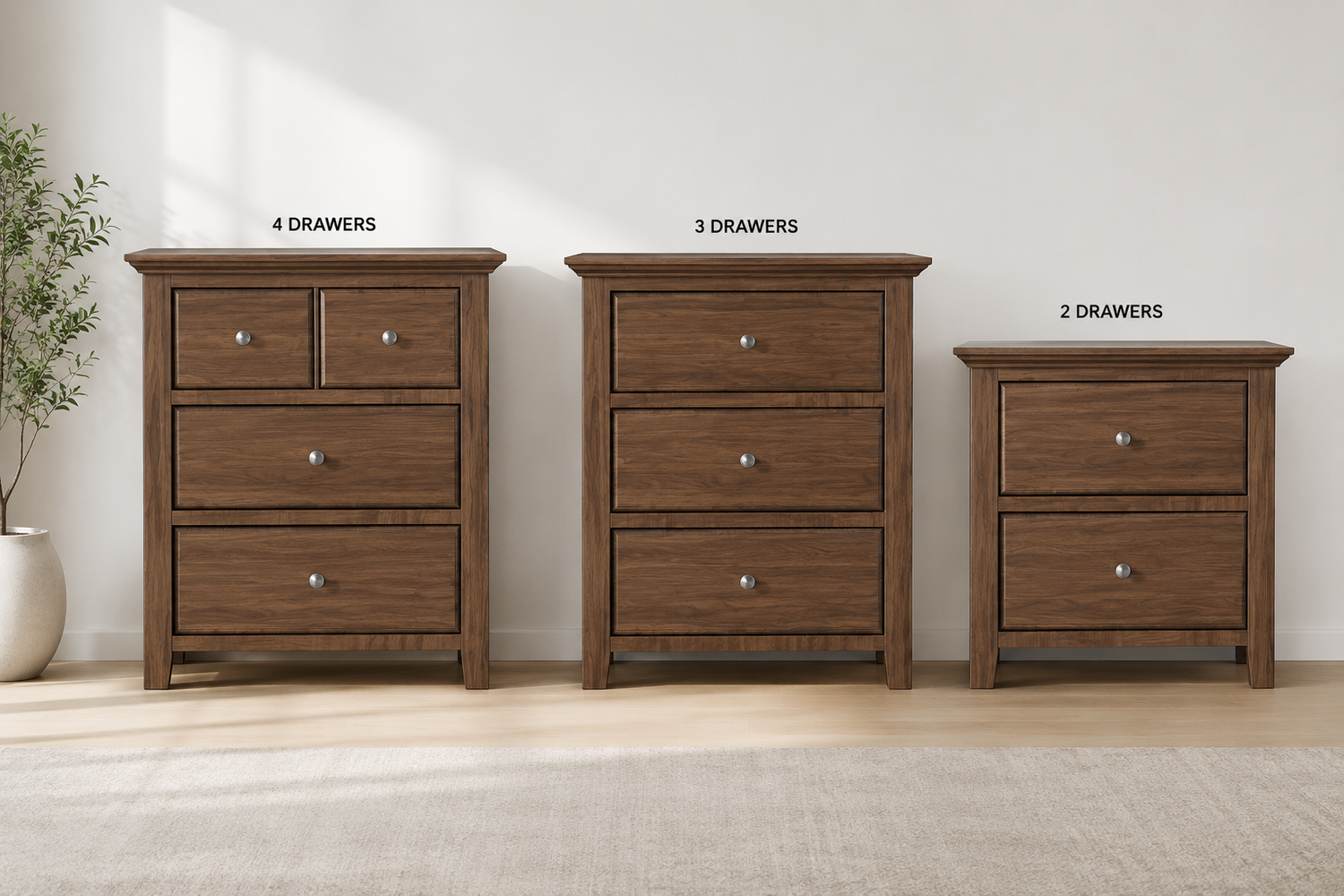 Jasper (AUSSIE MADE) Bedside Table Collection - Tassie Oak Combination - Assorted Stained Colours