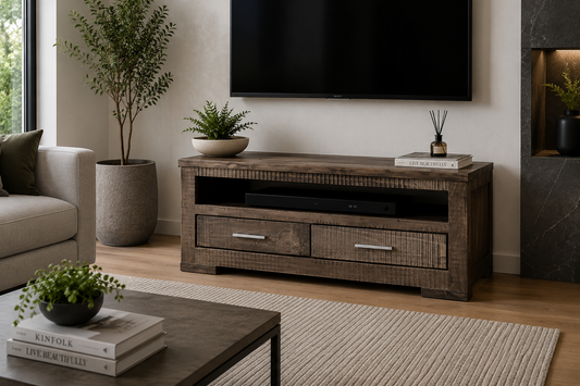 Rustic (AUSSIE MADE) 2 Drawer Coffee Table Collection - Assorted Stained Colours