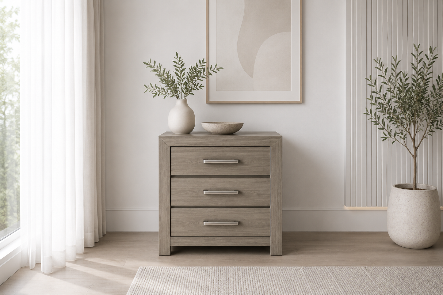 Kendall (AUSSIE MADE) 3 Drawer Bedside Table - Assorted Colours