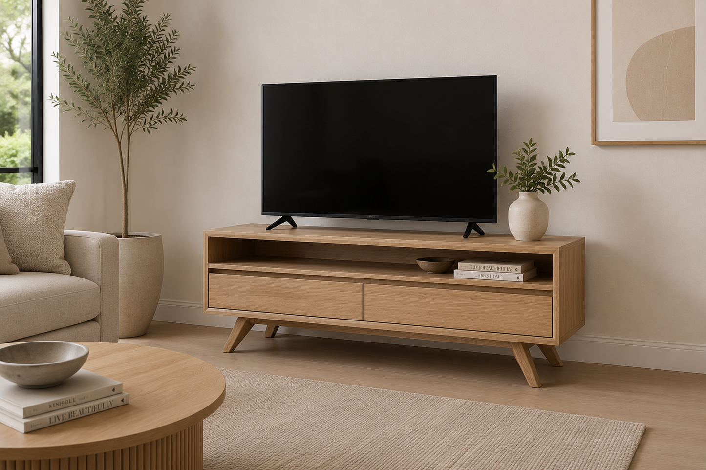 Alison (AUSSIE MADE) 2 Drawer Coffee Table - Assorted Colours