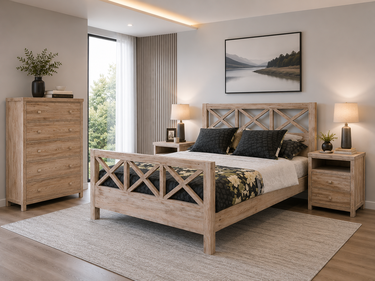 Queen Seaside (AUSSIE MADE) Bed - Assorted Colours