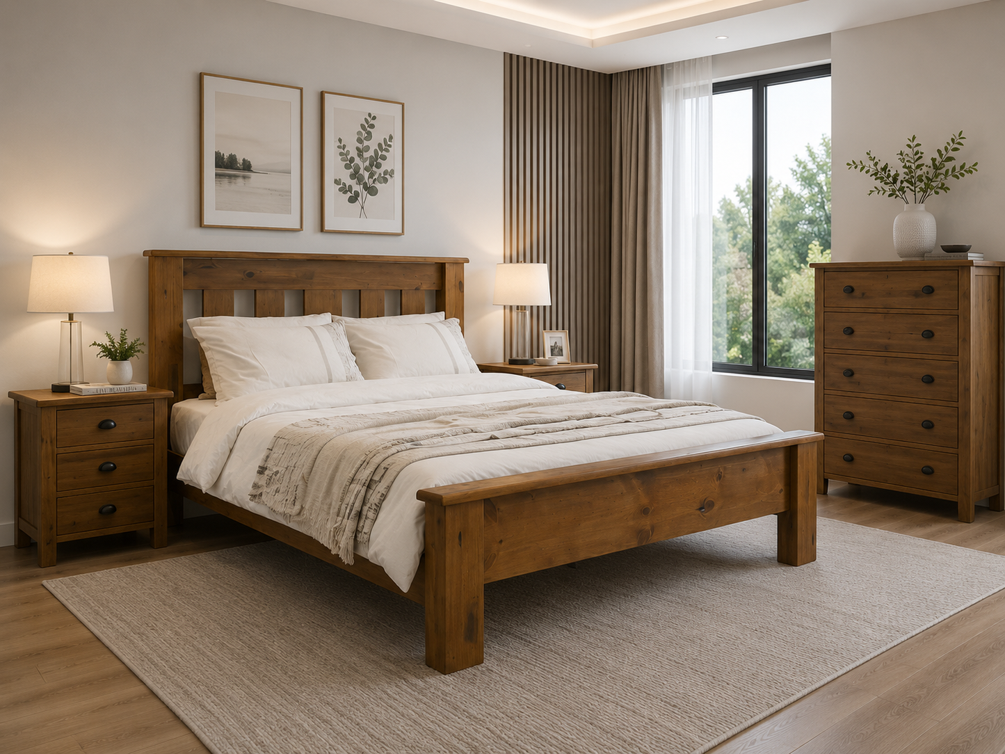 King Bathurst (AUSSIE MADE) Timber Bed Frame - Assorted Colours