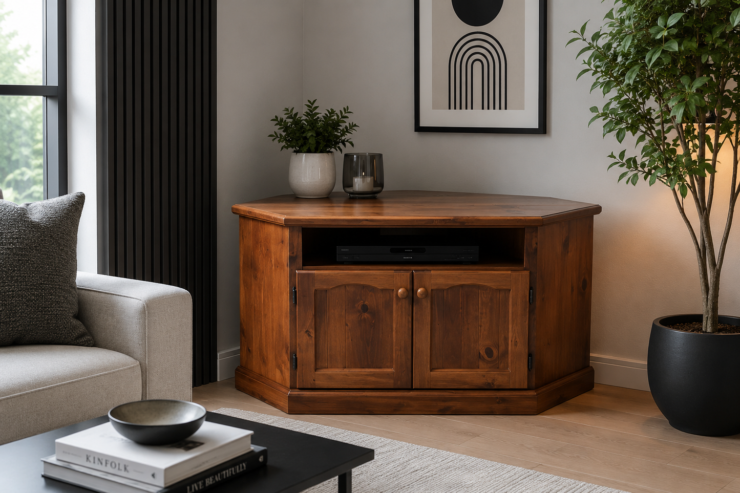 Abilene (AUSSIE MADE) 2 Door / 3 Slot TV Entertainment Unit Collection - Assorted Stained Colours