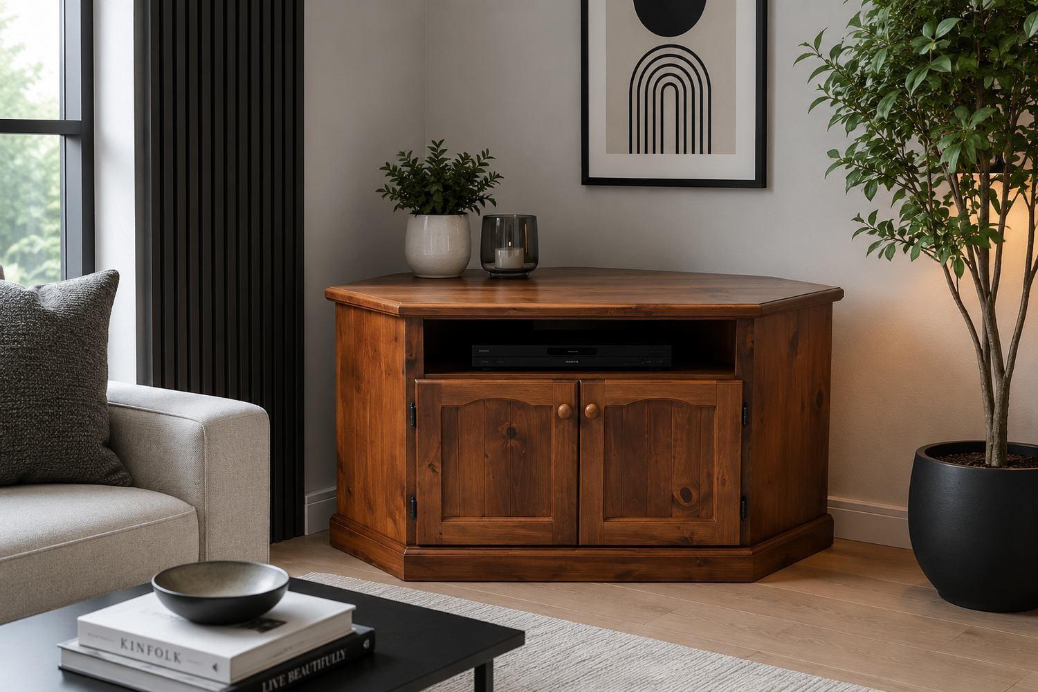 Abilene (AUSSIE MADE) 2 Door / 3 Slot TV Entertainment Unit Collection - Assorted Stained Colours