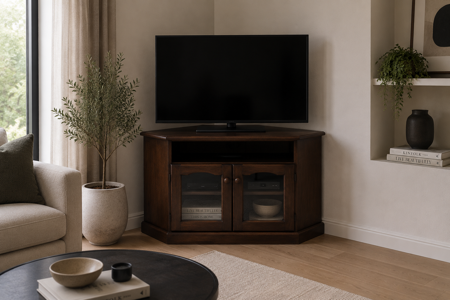 Astra (AUSSIE MADE) Corner TV Entertainment Unit Collection - Assorted Stained Colours