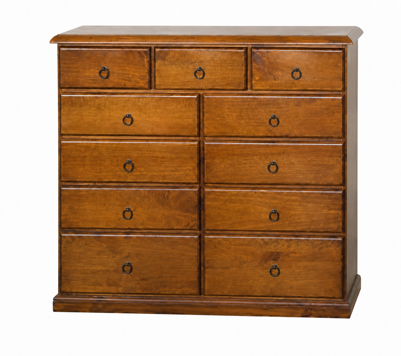 Cronulla (CR48511) 11 Drawers Split Top Chest - 1210(H) X 1150(W) - Baltic , Walnut Or Greywash