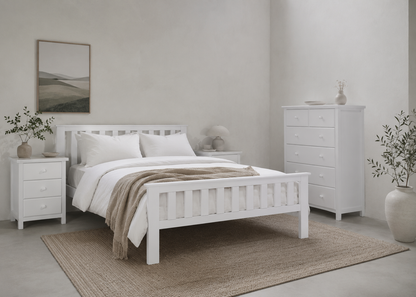 Cronulla King (AUSSIE MADE) 3 Piece (BEDSIDE) Bedroom Suite With Federation Casegoods - Assorted Painted Colours