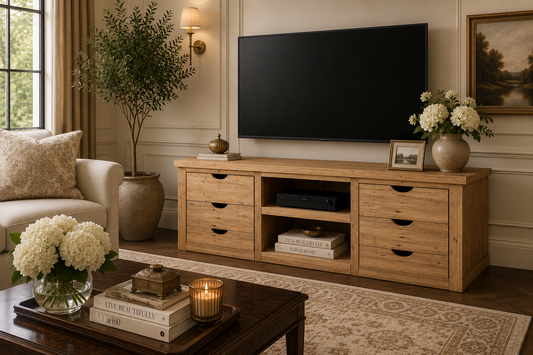 Paling (AUSSIE MADE) 4 Drawer Lowline TV Unit Collection - Assorted Stained Colours