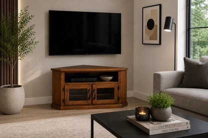 Ohio (AUSSIE MADE) 1 Slot Corner TV Unit Collection - Assorted Stained Colours