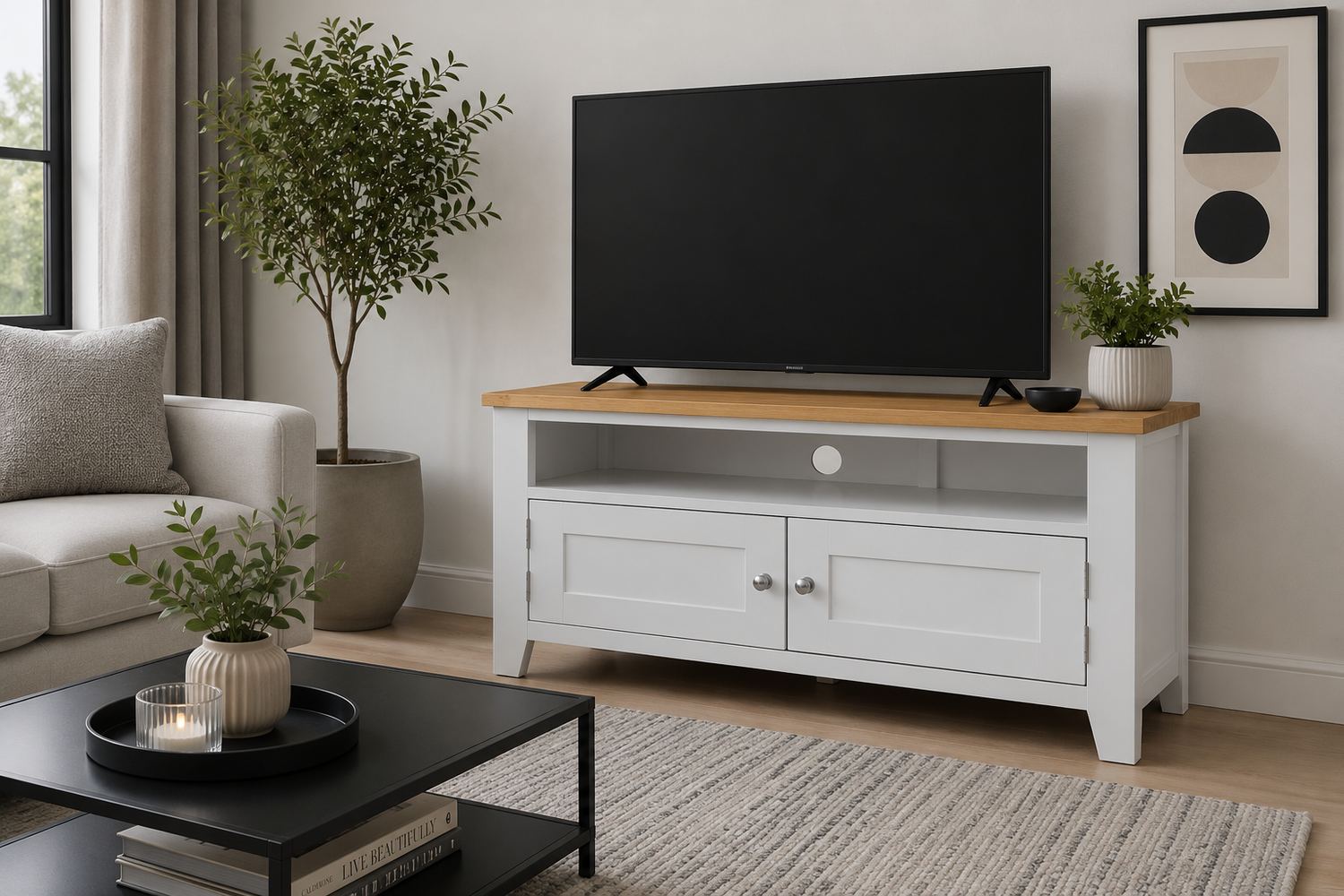 Arbetta (AUSSIE MADE) Corner TV Unit Collection - Assorted Painted / Stained Colours