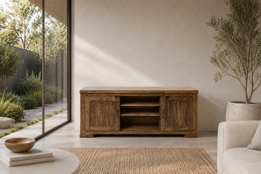 Rustic (AUSSIE MADE) 2 Door TV Unit (RTTV-3) - 660(H) X 1650(W) - Assorted Colours