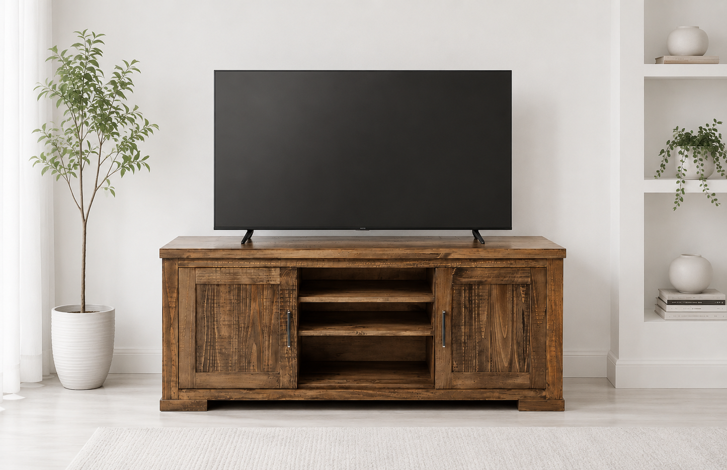Rustic (AUSSIE MADE) 2 Door TV Unit (RTTV-3) - 660(H) X 1650(W) - Assorted Colours