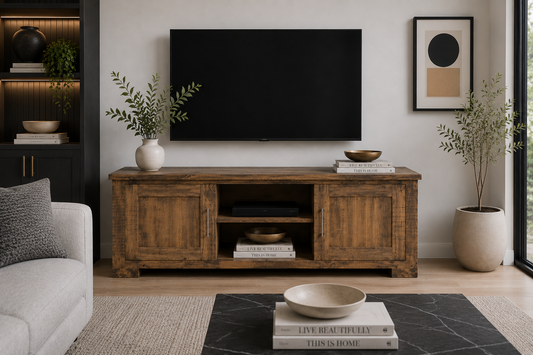 Rustic (AUSSIE MADE) 2 Sliding Door TV Unit (RTTV-2) - 550(H) X 1510(W) - Assorted Colours
