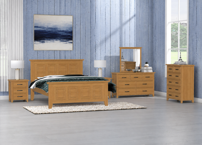 King Sydneyside (AUSSIE MADE) 6 Piece (THE LOT) Bedroom Suite - Tassie Oak Combination - Assorted Colours
