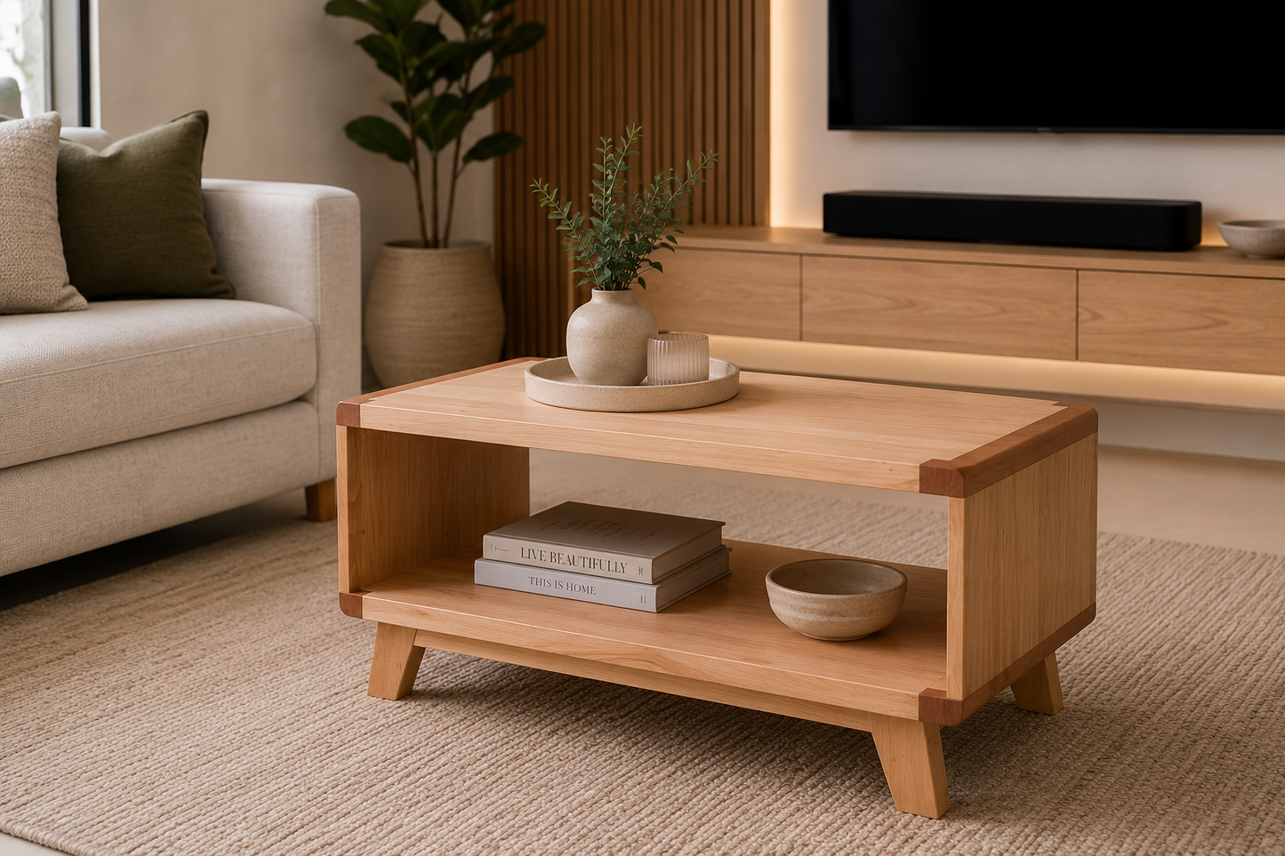 Avalon (AUSSIE MADE) Coffee Table Collection - Tassie Oak Combination - Assorted Painted / Stained Colours