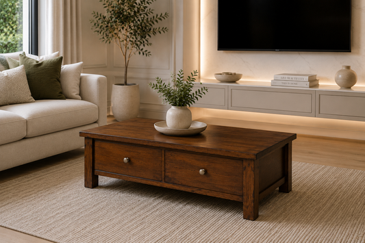 Fabulos (AUSSIE MADE) 2 Drawer Coffee Table Collection - Assorted Stained Colours