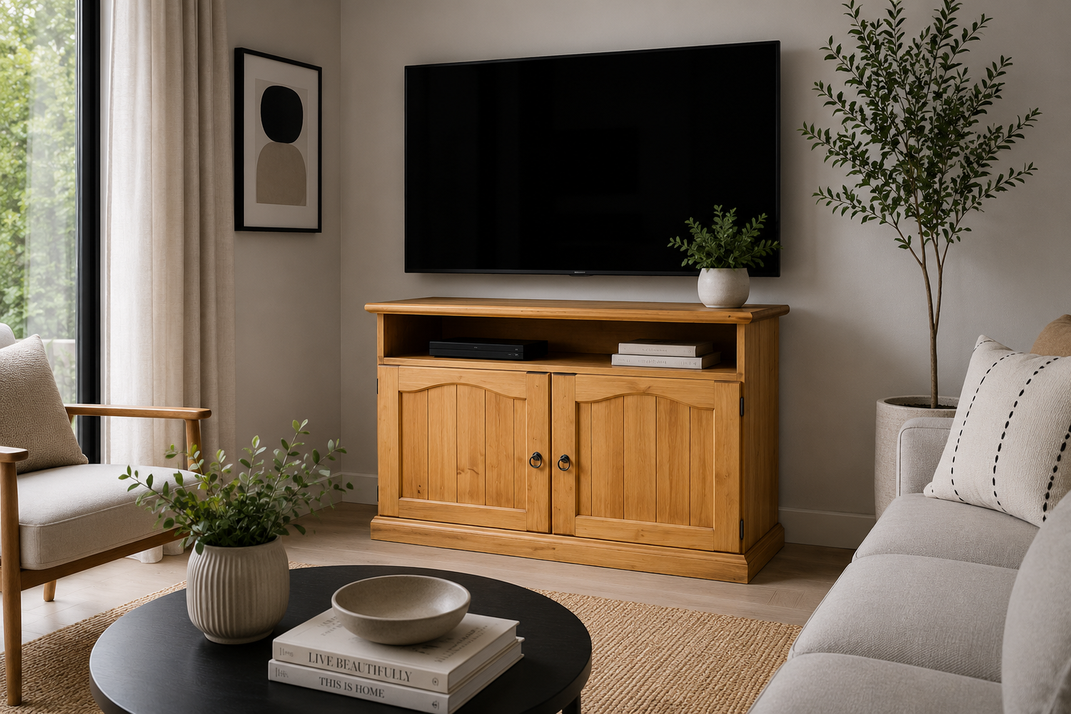 Vanda (AUSSIE MADE) 2 Door TV Entertainment Unit Collection - Assorted Stained Colours