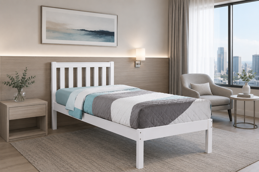 King Single Kado (AUSSIE MADE) Bed With Dooner Foot - Assorted Colours