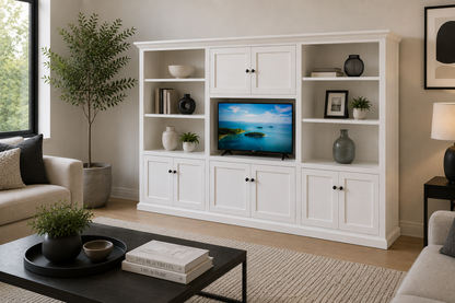 Bayside (AUSSIE MADE) 8 Door Wall / TV Unit Triple Collection - Assorted Painted / Stained Colours