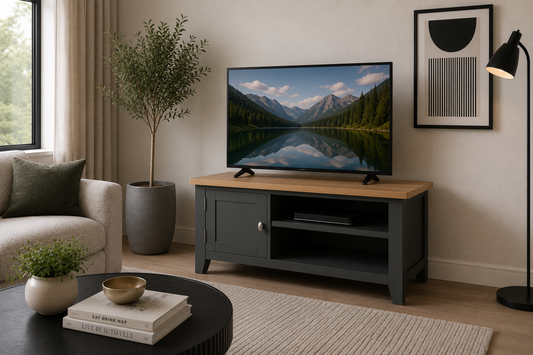 Emmett (AUSSIE MADE) 1 Door TV Unit Collection - Tassie Oak Combination - Assorted Painted / Stained Colours