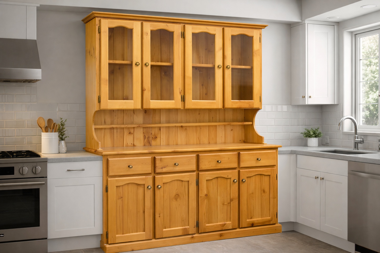 Mudgee (AUSSIE MADE) Buffet And Hutch Collection - Assorted Stained Colours