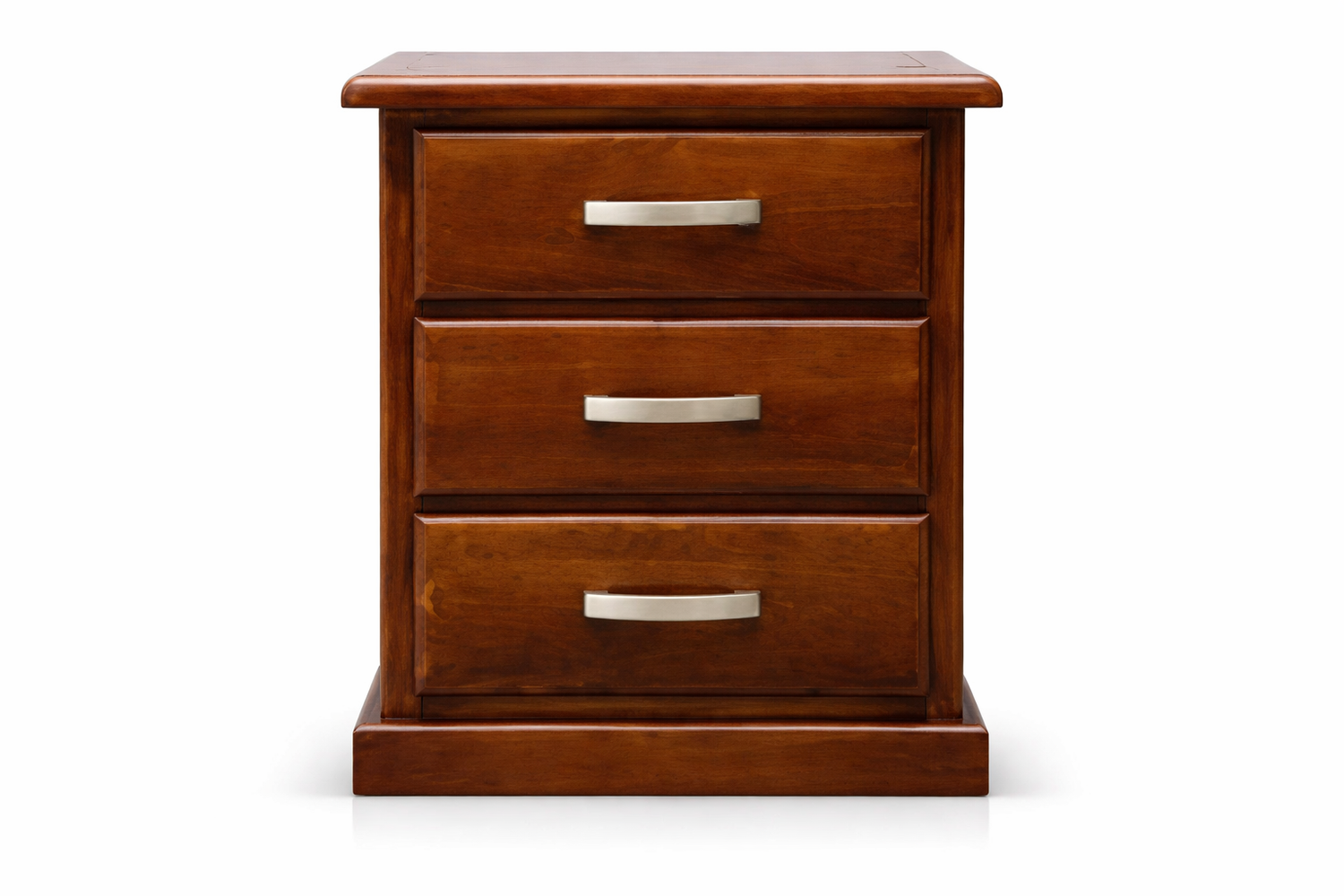 Xavian (AUSSIE MADE) 3 Drawer Bedside Table - Assorted Stained Colours