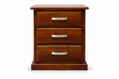Xavian (AUSSIE MADE) 3 Drawer Bedside Table - Assorted Stained Colours