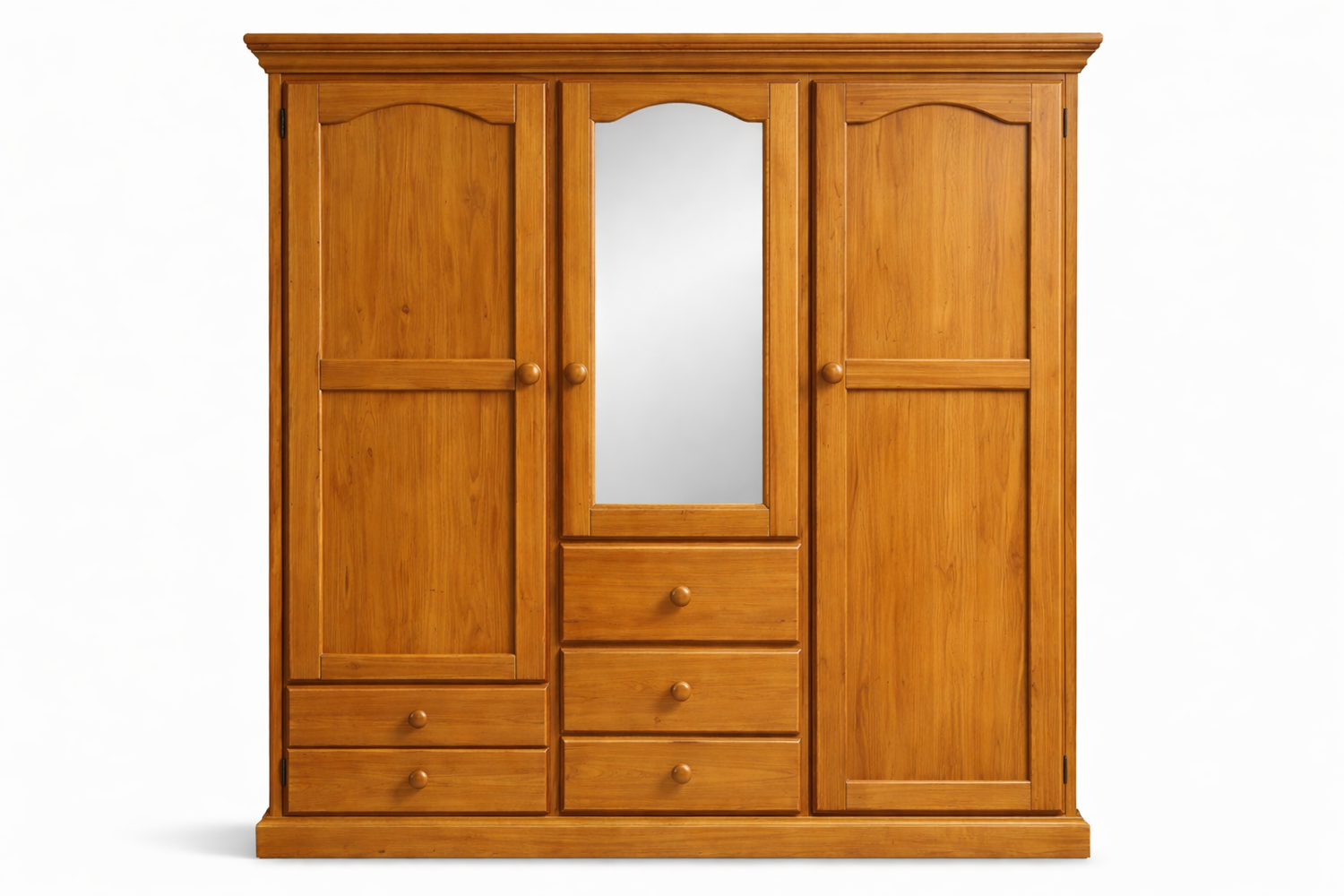 Mudgee (AUSSIE MADE) 3 Section With 3 Doors & 5 Drawers Wardrobe Collection - Assorted Stained Colours