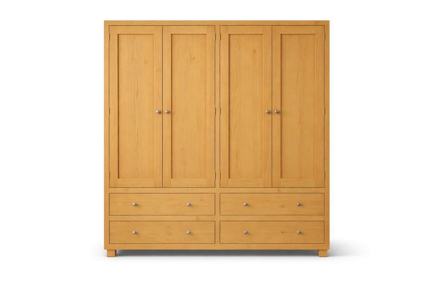 Retro (AUSSIE MADE) Door Wardrobe With 4 Door / 4 Drawer Collection - Assorted Stained Colours