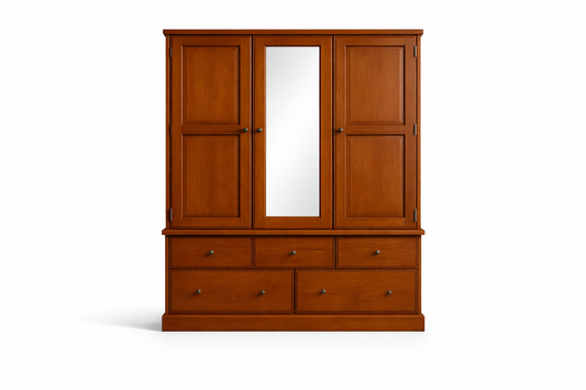 Urban (AUSSIE MADE) 5 Section Wardrobe With Smooth Doors Collection - Assorted Stained Colours