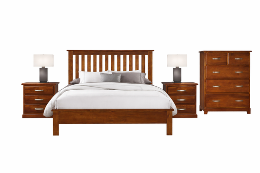 King Single Xavian (AUSSIE MADE) Timber Bed Frame - Assorted Stained Collection