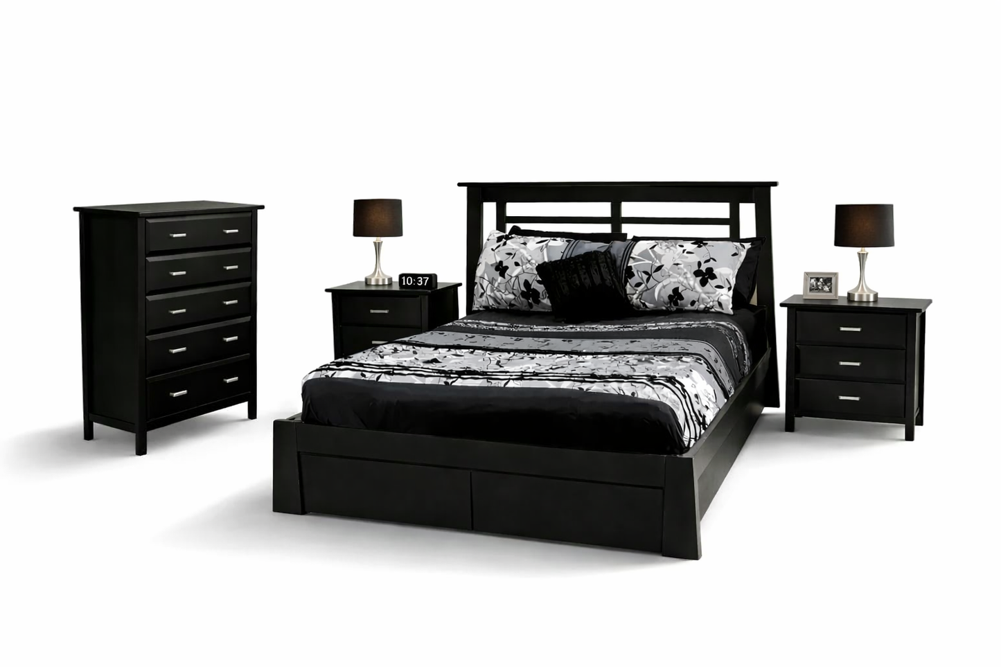 Double Or Queen Robi (AUSSIE MADE) 6 Piece (THE LOT) Bedroom Suite - Assorted Stained Colours
