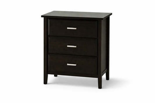 Robi (AUSSIE MADE) 3 Drawer Bedside Table - Assorted Stained Colours