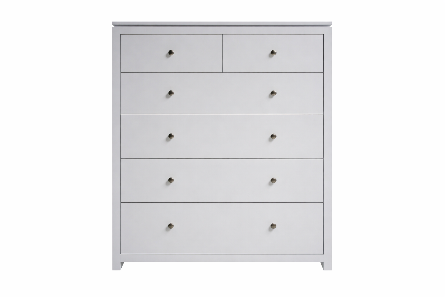 Celine (AUSSIE MADE) 6 Drawer Tallboy With Handles - 1300(H) X 900(W) - Assorted Colours (PICTURED IN WHITE)