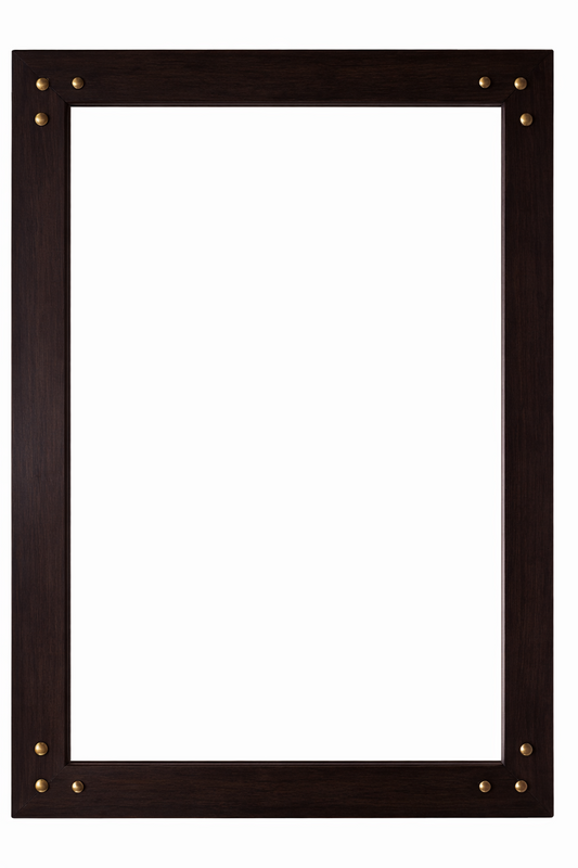 Wooden Frame Mirror With Stud 1600x1000mm - Mahogany Or Chocolate