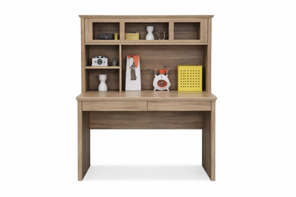 Croydon Study Desk With Bookcase - 1200(W) X 580(D) - Washed Oak
