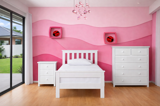 King Single Federation (AUSSIE MADE) Bed With 2 Rail Foot - Painted Colours