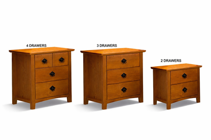 Madaline (AUSSIE MADE) Bedside Table Collection - Assorted Stained Colours