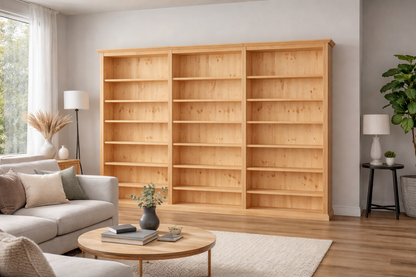 Mudgee (AUSSIE MADE) Highline Standard Bookcase (4 SECTIONS) Collection - Assorted Stained Colours